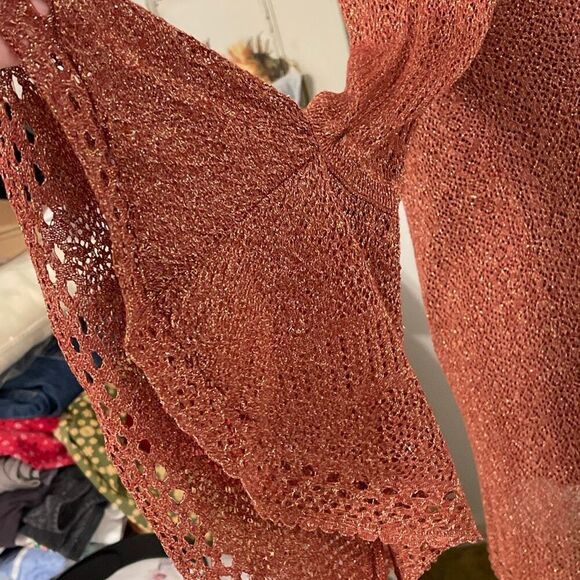 Chico’s Women’s Metallic Like Tunic/Sweater - Picture 7 of 12